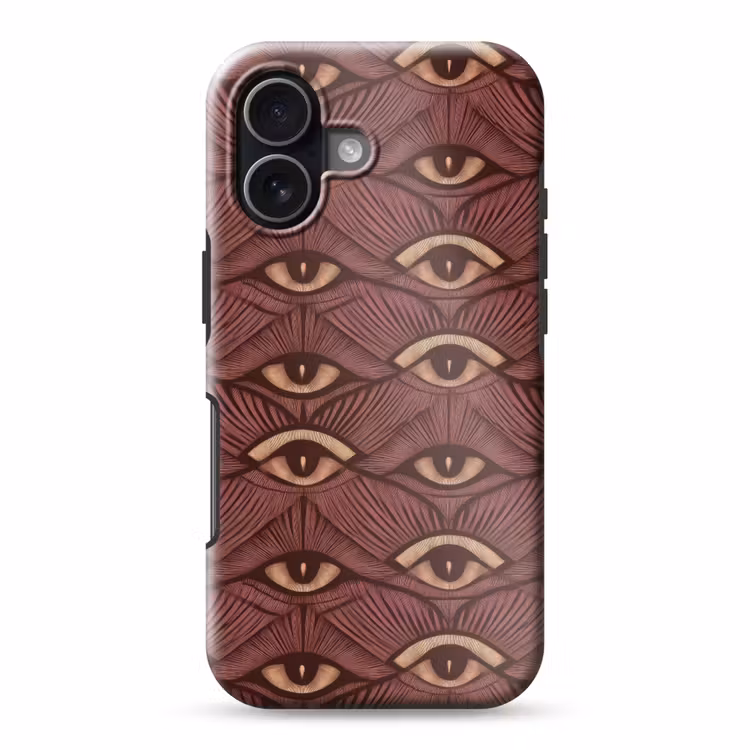 Mystiek - Ogen - Bruin Toughcase MagSafe Apple iPhone 17 klein 1017 -3d