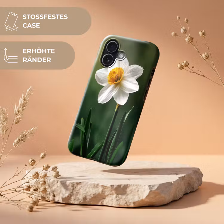Narcis - Bloem - Wit - Grassprieten Toughcase MagSafe Apple iPhone 17 klein -USP_RandenV_DE