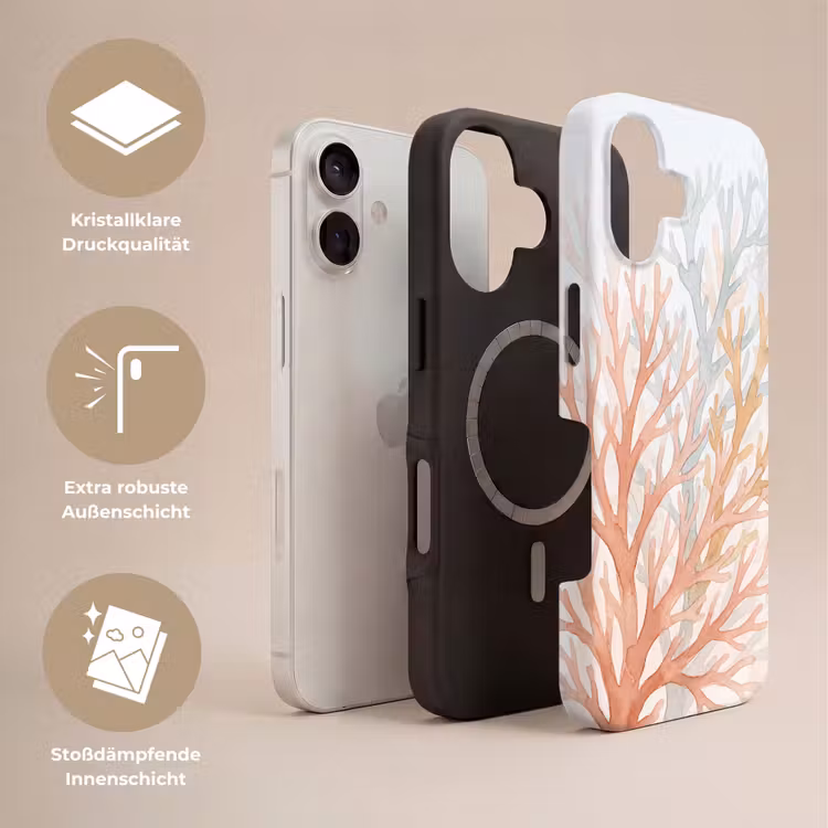 Natuur - Abstract - Aquarel - Organisch - Warm Toughcase MagSafe Apple iPhone 17 klein -USP_Lagen_DE