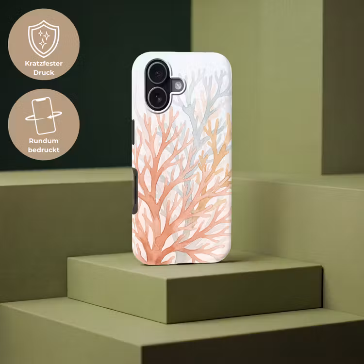 Natuur - Abstract - Aquarel - Organisch - Warm Toughcase MagSafe Apple iPhone 17 klein -USP_PrintM_DE