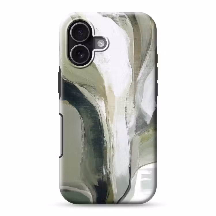 Natuur - Abstract - Groen - Penseelstreken Toughcase MagSafe Apple iPhone 17 klein -3d