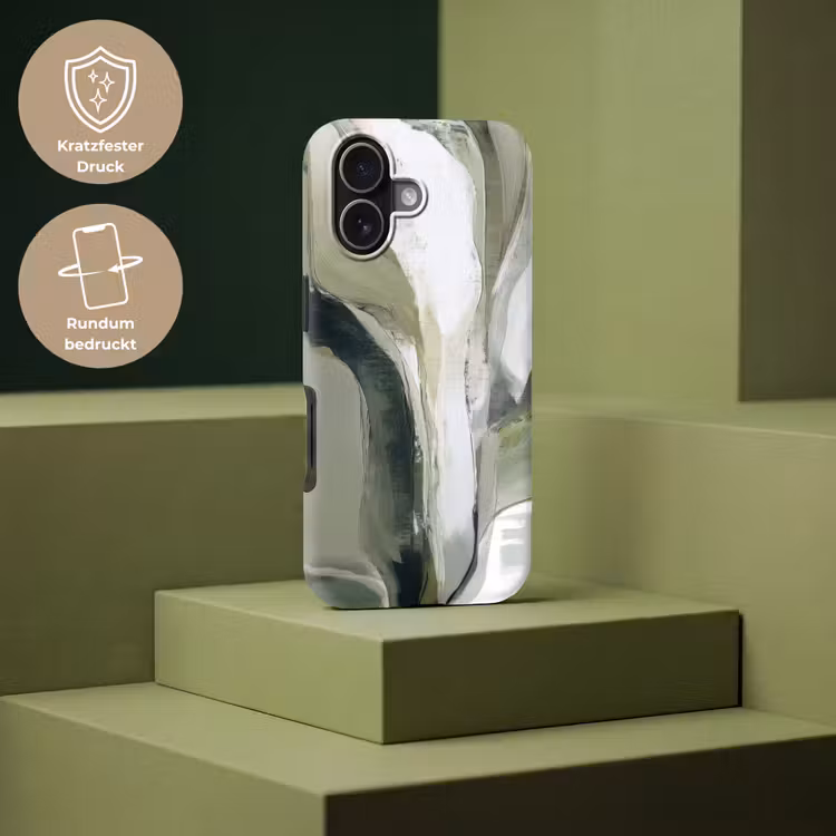 Natuur - Abstract - Groen - Penseelstreken Toughcase MagSafe Apple iPhone 17 klein -USP_PrintM_DE