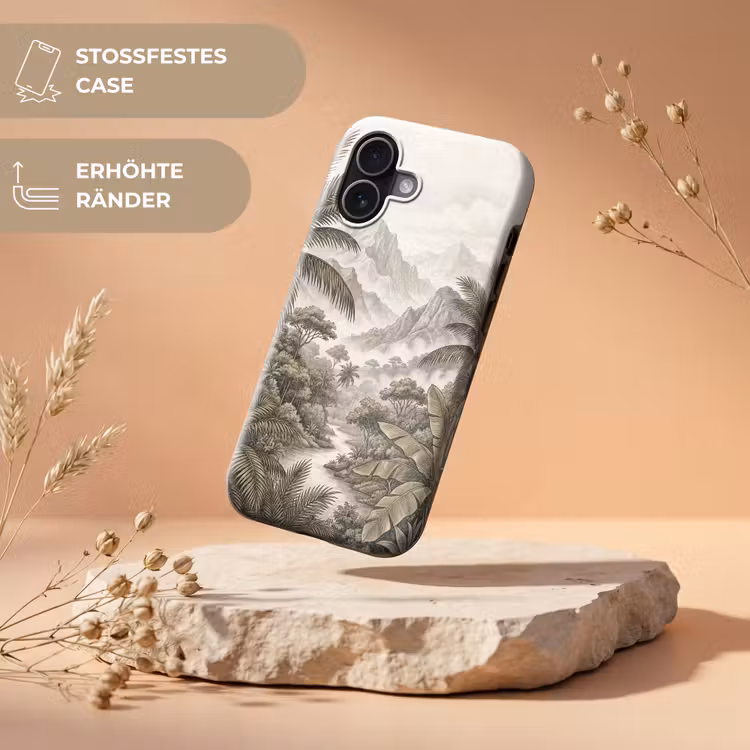 Natuur - Bergen - Rivier - Tropisch - Vintage Toughcase MagSafe Apple iPhone 17 klein -USP_RandenV_DE