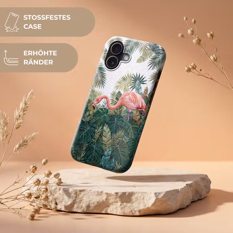 Natuur - Bladeren - Abstract - Groen - Vogel Toughcase MagSafe Apple iPhone 17 klein -USP_RandenV_DE