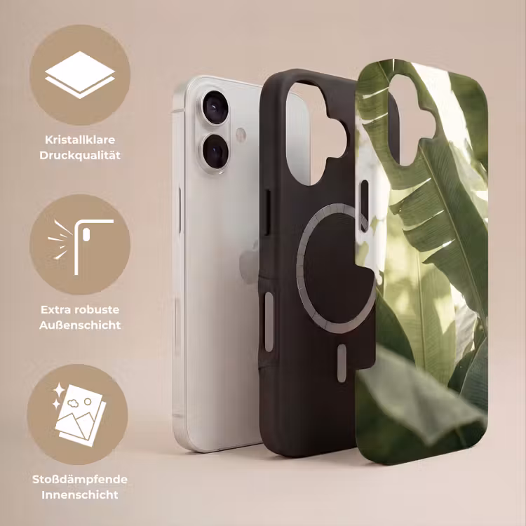 Natuur - Bladeren - Groen - Tropisch - Detail Toughcase MagSafe Apple iPhone 17 klein -USP_Lagen_DE