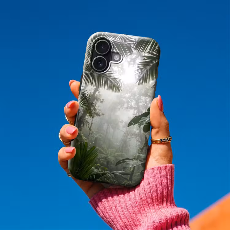 Natuur - Jungle - Mist - Groen - Bladeren Toughcase MagSafe Apple iPhone 17 klein -Sfeer1V