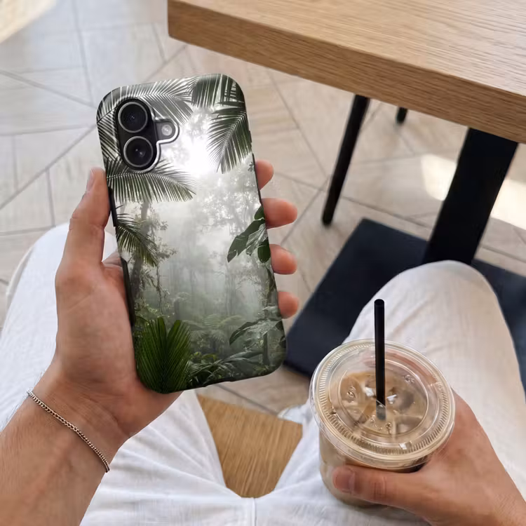 Natuur - Jungle - Mist - Groen - Bladeren Toughcase MagSafe Apple iPhone 17 klein -Sfeer1M