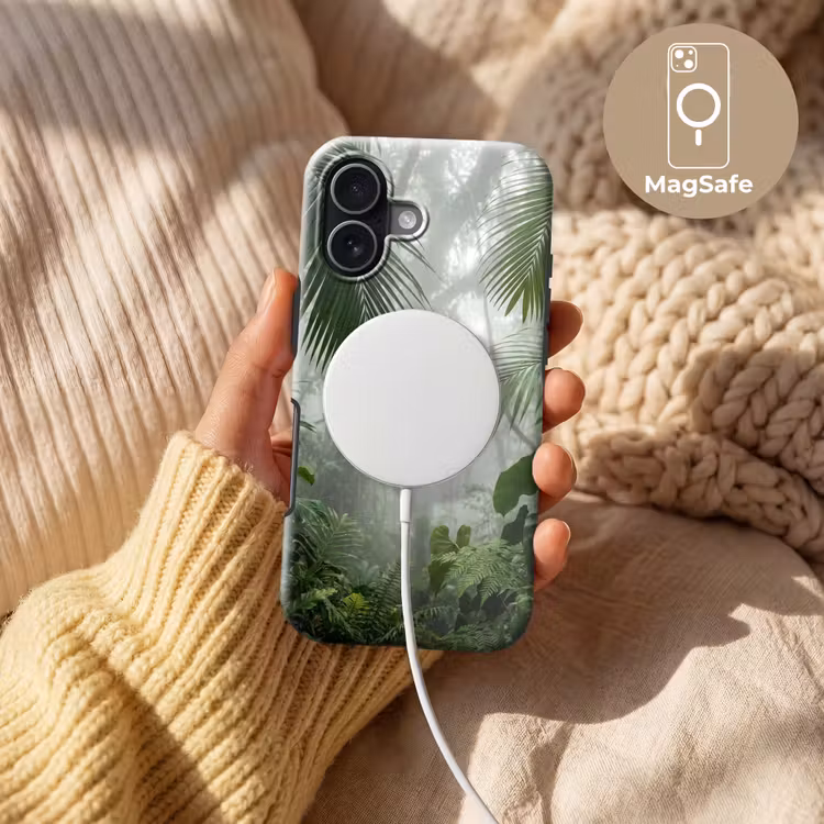 Natuur - Jungle - Mist - Tropisch - Groen Toughcase MagSafe Apple iPhone 17 klein -USP_MagsafeV