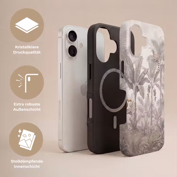 Natuur - Jungle - Ringstaartmaki - Bruin Toughcase MagSafe Apple iPhone 17 klein -USP_Lagen_DE