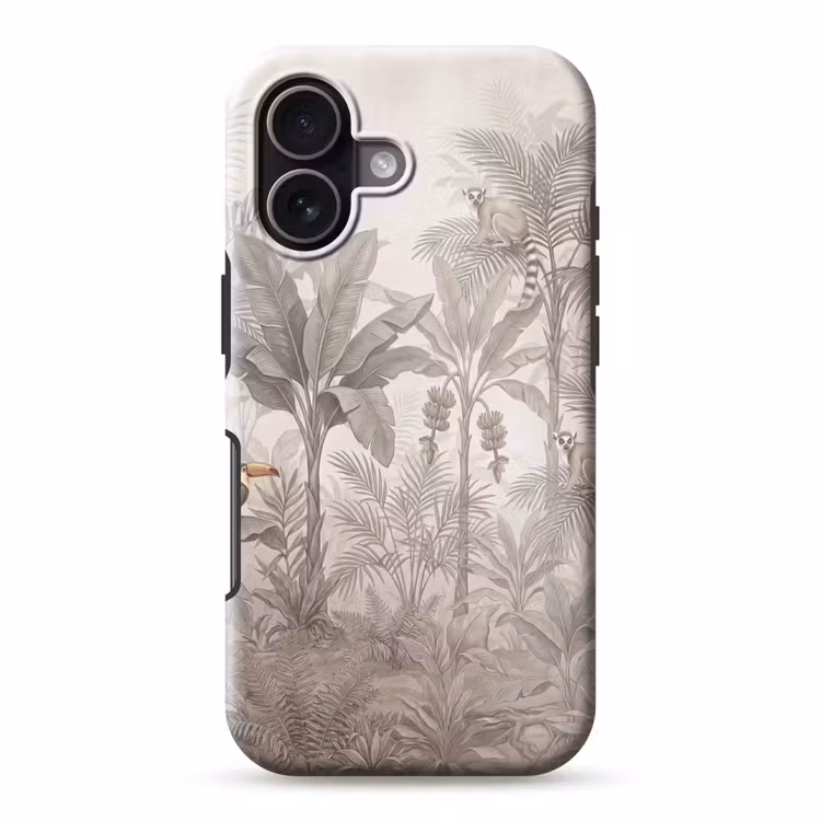 Natuur - Jungle - Ringstaartmaki - Bruin Toughcase MagSafe Apple iPhone 17 klein -3d