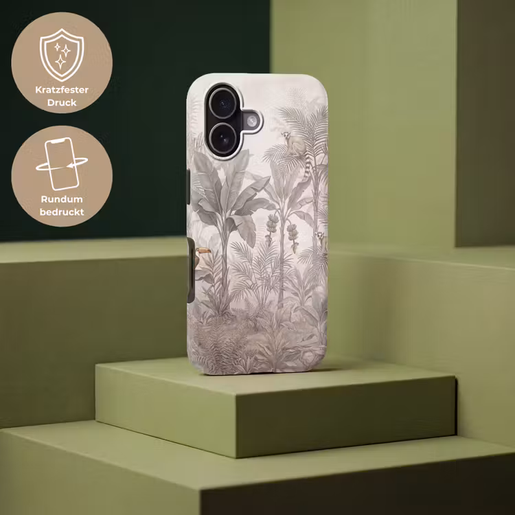 Natuur - Jungle - Ringstaartmaki - Bruin Toughcase MagSafe Apple iPhone 17 klein -USP_PrintM_DE
