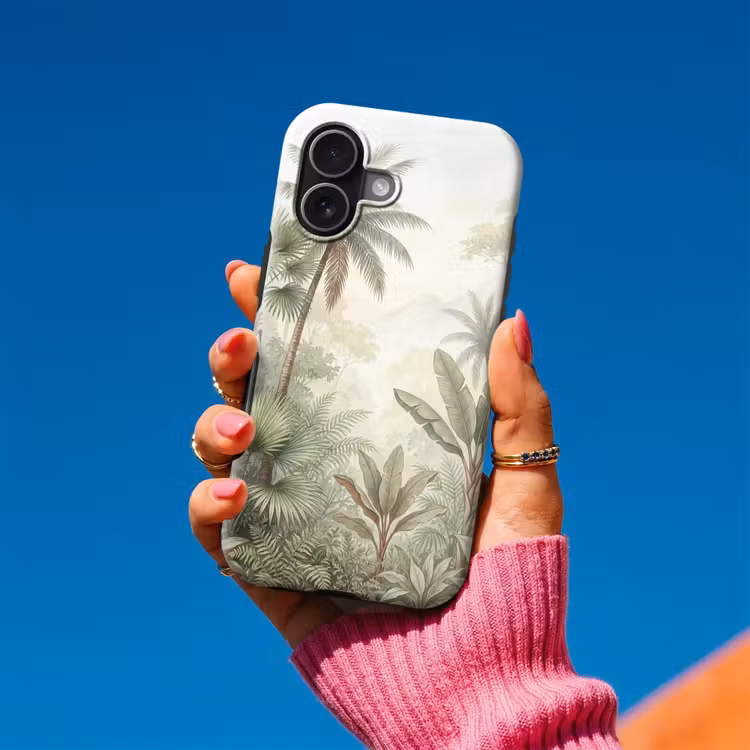 Natuur - Tropisch bos - Landschap - Aquarel - Groen Toughcase MagSafe Apple iPhone 17 klein -Sfeer1V