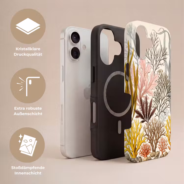 Natuur - Onderwater - Botanisch - Vintage - Kleurrijk Toughcase MagSafe Apple iPhone 17 klein -USP_Lagen_DE