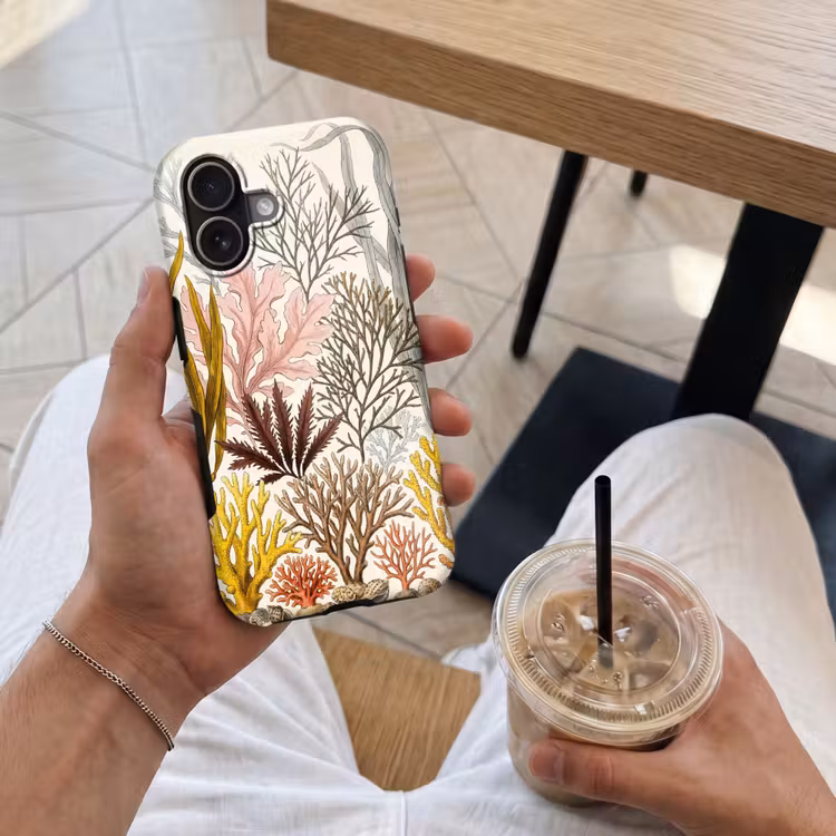 Natuur - Onderwater - Botanisch - Vintage - Kleurrijk Toughcase MagSafe Apple iPhone 17 klein -Sfeer1M