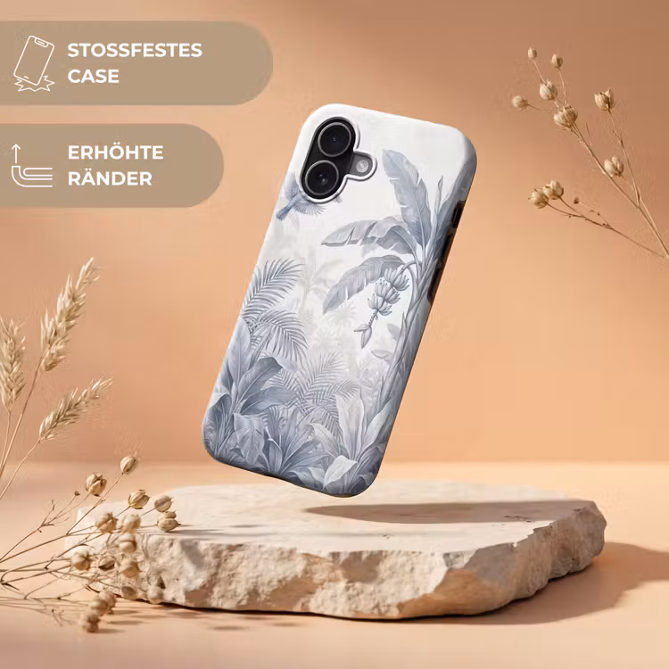 Natuur - Vogel - Jungle - Illustratie - Blauw Toughcase MagSafe Apple iPhone 17 klein -USP_RandenV_DE