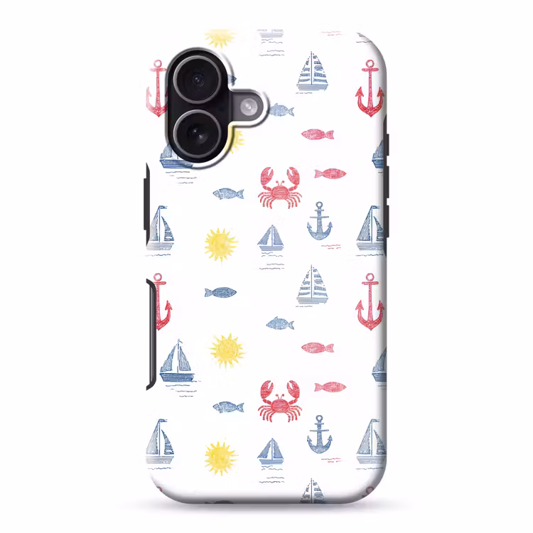 Nautisch - Illustraties - Kleurrijk Toughcase MagSafe Apple iPhone 17 klein 1017 -3d