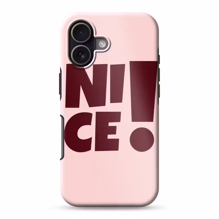 Nice - Uitroepteken - Roze Toughcase MagSafe Apple iPhone 17 klein -3d