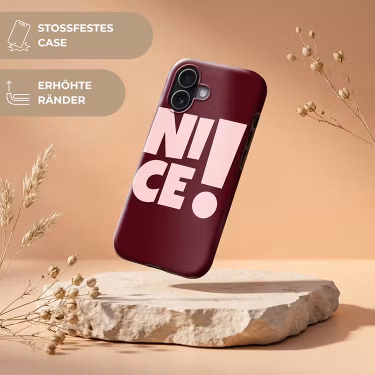 Nice - Uitroepteken - Rood Toughcase MagSafe Apple iPhone 17 klein -USP_RandenV_DE