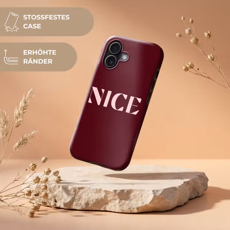 Nice - Bordeaux - Roze Toughcase MagSafe Apple iPhone 17 klein -USP_RandenV_DE