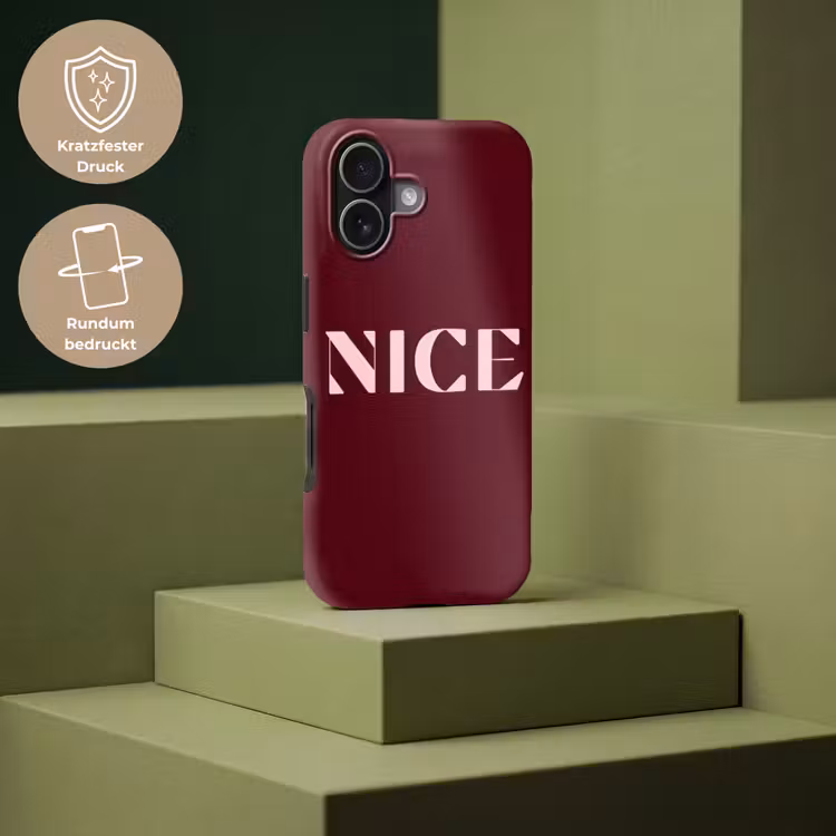 Nice - Bordeaux - Roze Toughcase MagSafe Apple iPhone 17 klein -USP_PrintM_DE