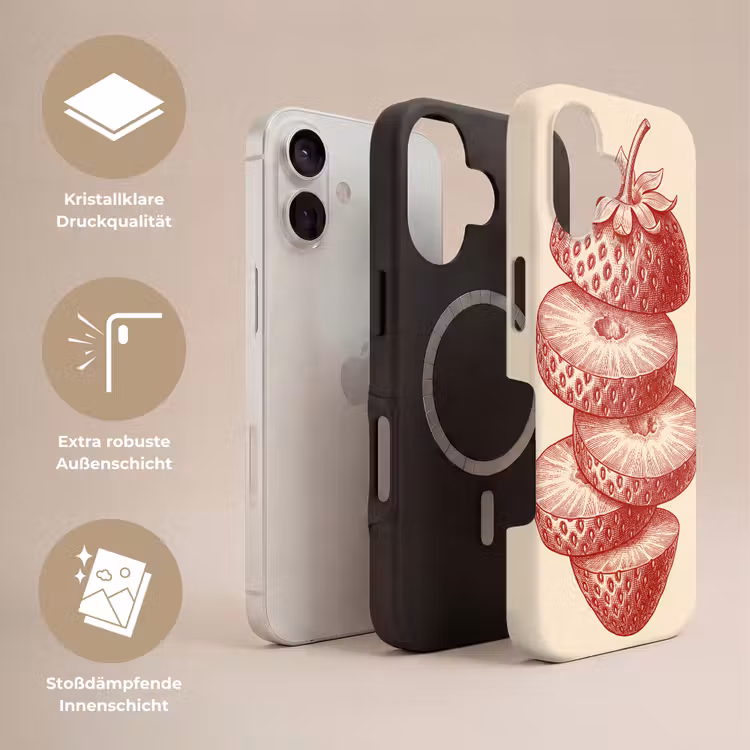 Fruit - Gesneden - Illustratie - Rood - Vintage Toughcase MagSafe Apple iPhone 17 klein -USP_Lagen_DE