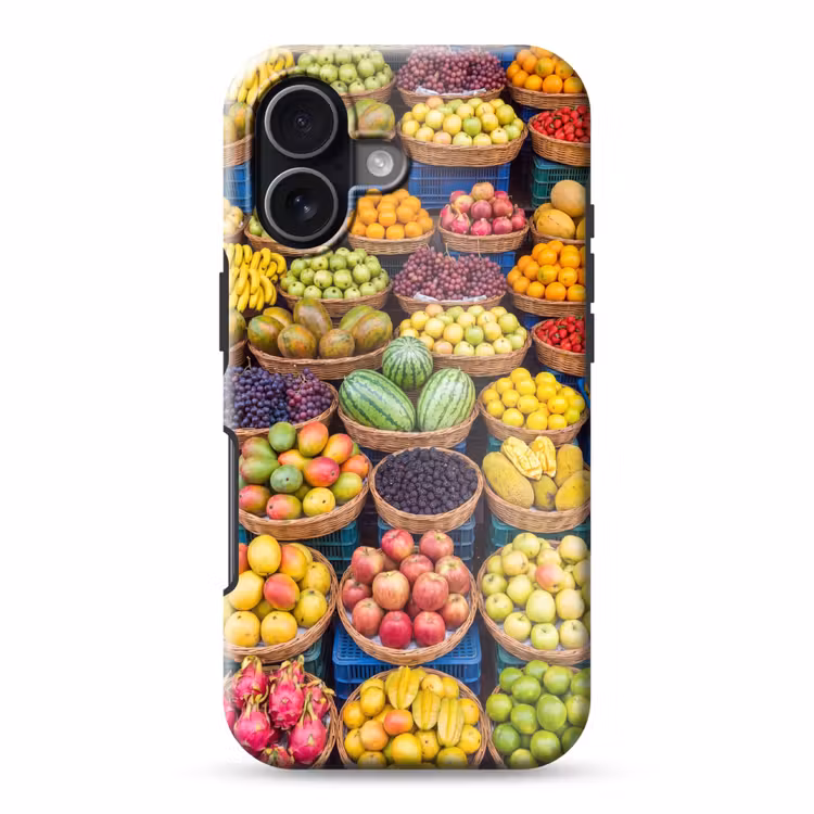 Handyhülle Toughcase - Obst – Markt – Bunt - Fruit - Markt - Kleurrijk Toughcase MagSafe Apple iPhone 17 klein