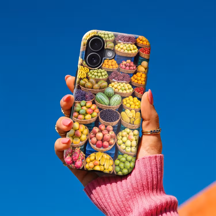 Handyhülle Toughcase - Obst – Markt – Bunt - Fruit - Markt - Kleurrijk Toughcase MagSafe Apple iPhone 17 klein