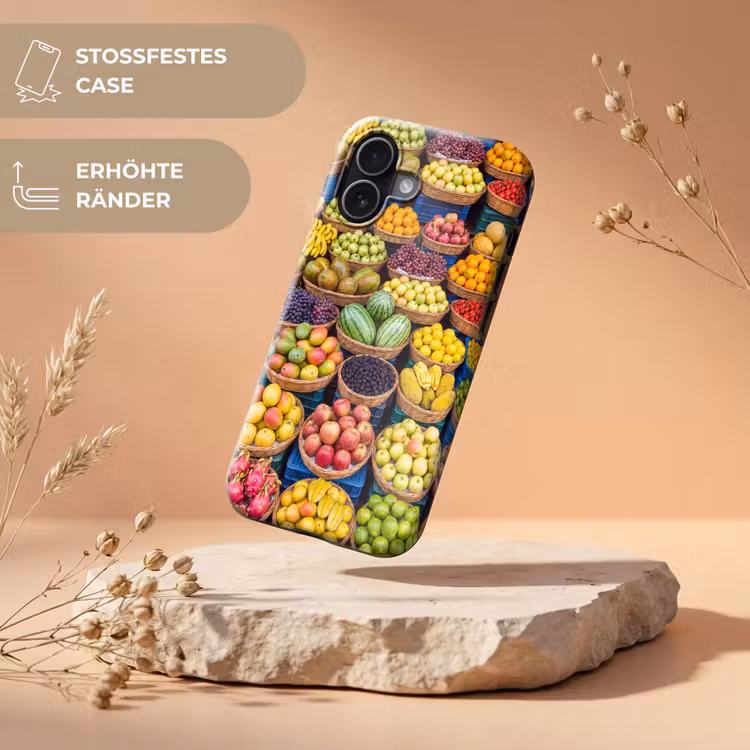 Handyhülle Toughcase - Obst – Markt – Bunt - Fruit - Markt - Kleurrijk Toughcase MagSafe Apple iPhone 17 klein