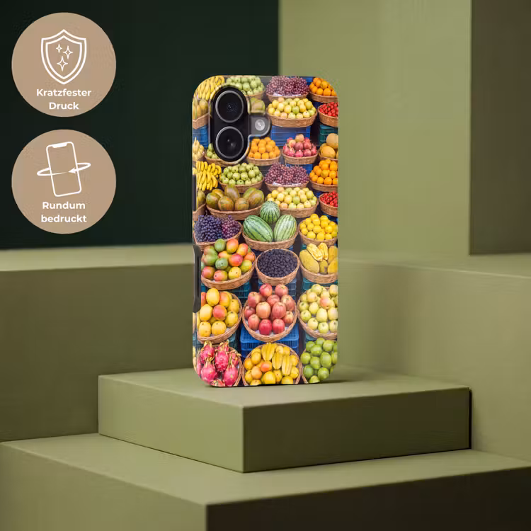 Handyhülle Toughcase - Obst – Markt – Bunt - Fruit - Markt - Kleurrijk Toughcase MagSafe Apple iPhone 17 klein