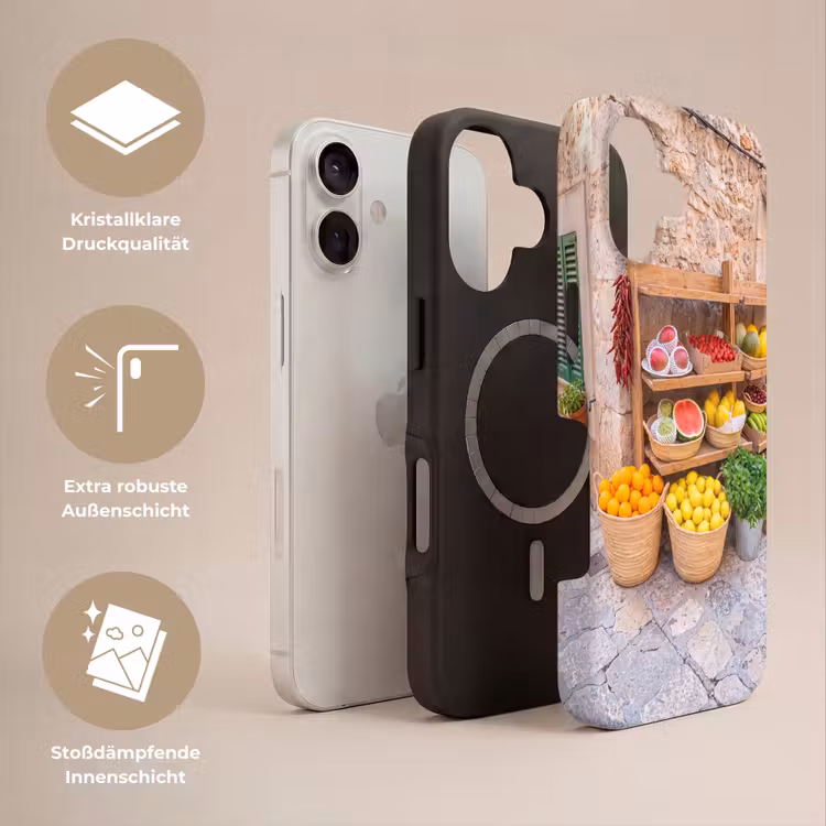 Handyhülle Toughcase - Obst – Markt – Frisch - Fruit - Markt - Vers Toughcase MagSafe Apple iPhone 17 klein