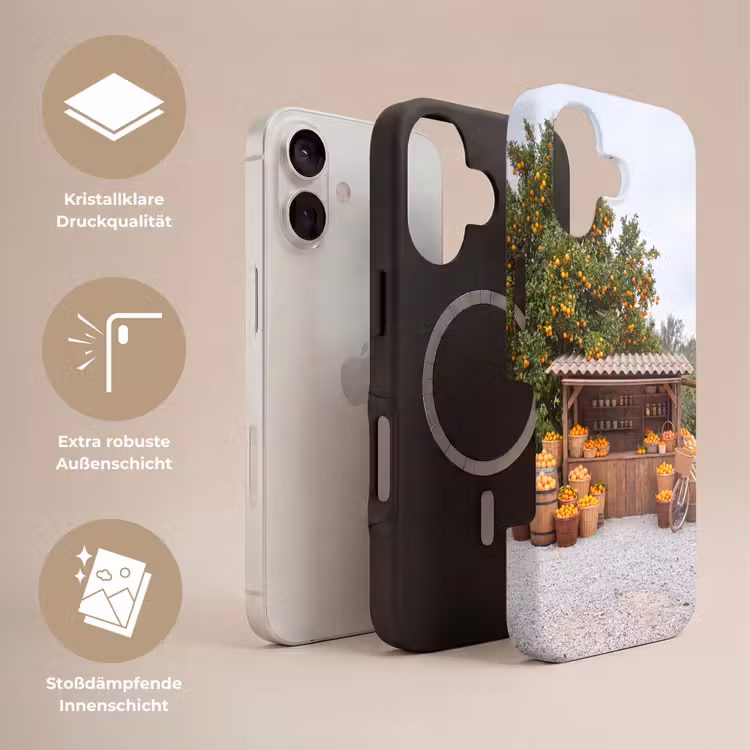 Handyhülle Toughcase - Obst – Markt – Ländlich - Fruit - Markt - Landelijk Toughcase MagSafe Apple iPhone 17 klein