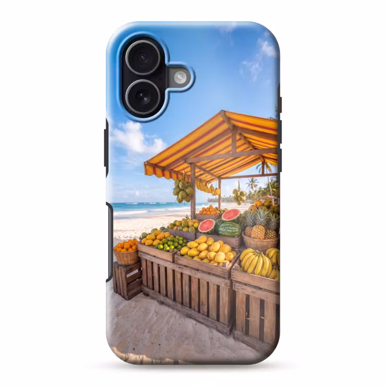 Handyhülle Toughcase - Obst – Strand – Tropisch - Fruit - Strand - Tropisch Toughcase MagSafe Apple iPhone 17 klein