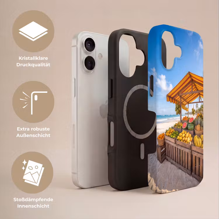 Handyhülle Toughcase - Obst – Strand – Tropisch - Fruit - Strand - Tropisch Toughcase MagSafe Apple iPhone 17 klein