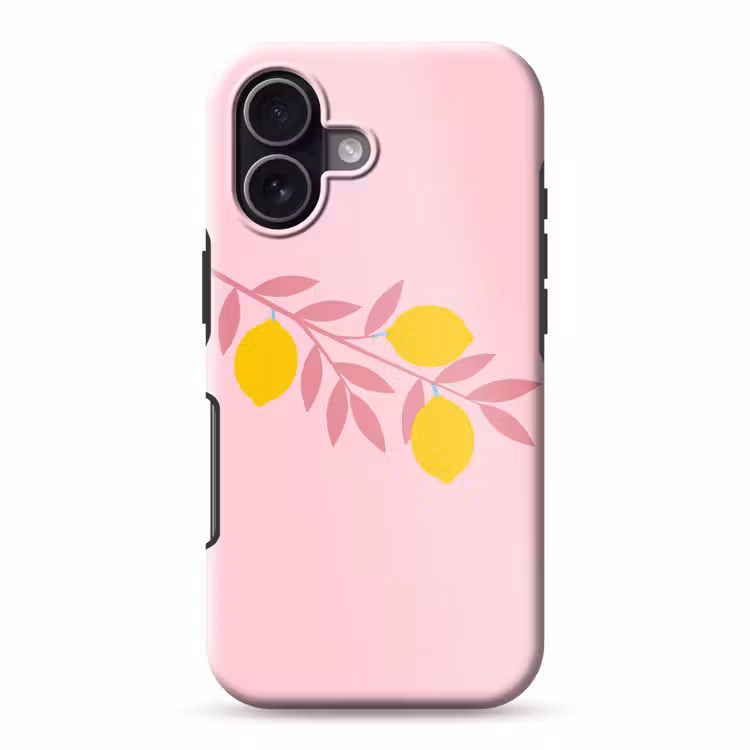Fruit - Tak - Natuur - Abstract - Roze Toughcase MagSafe Apple iPhone 17 klein -3d