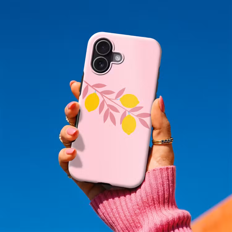 Fruit - Tak - Natuur - Abstract - Roze Toughcase MagSafe Apple iPhone 17 klein -Sfeer1V