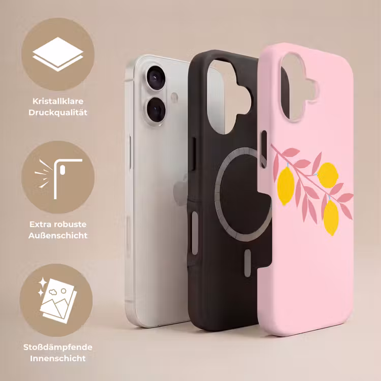 Fruit - Tak - Natuur - Abstract - Roze Toughcase MagSafe Apple iPhone 17 klein -USP_Lagen_DE