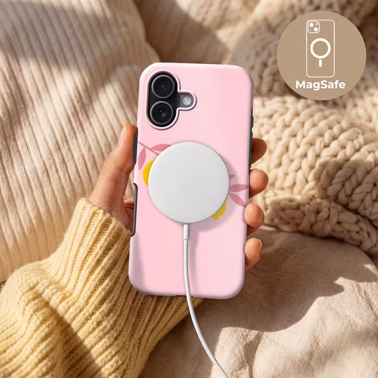 Fruit - Tak - Natuur - Abstract - Roze Toughcase MagSafe Apple iPhone 17 klein -USP_MagsafeV
