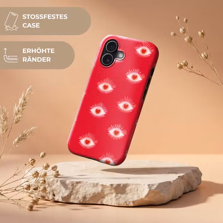 Ogen - Hart - Abstract - Rood - Roze Toughcase MagSafe Apple iPhone 17 klein 1017 -USP_RandenV_DE