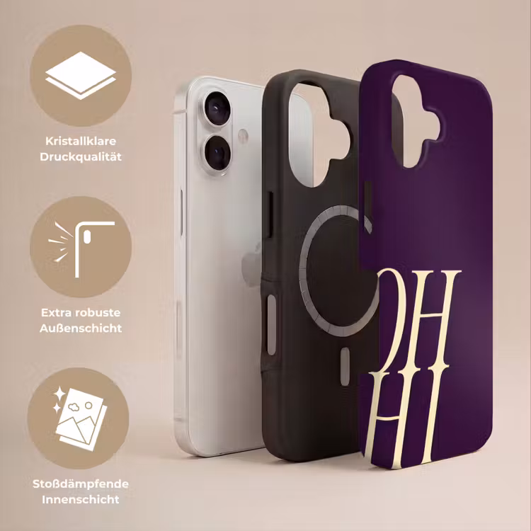 Oh hi - Paars - Cursief Toughcase MagSafe Apple iPhone 17 klein -USP_Lagen_DE