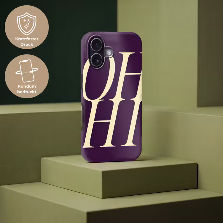 Oh hi - Paars - Minimalistisch Toughcase MagSafe Apple iPhone 17 klein -USP_PrintM_DE
