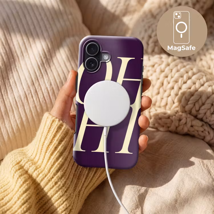 Oh hi - Paars - Minimalistisch Toughcase MagSafe Apple iPhone 17 klein -USP_MagsafeV