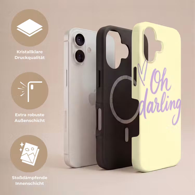 Oh darling - Geel - Hart Toughcase MagSafe Apple iPhone 17 klein -USP_Lagen_DE