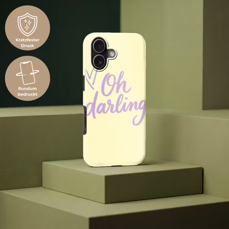 Oh darling - Geel - Hart Toughcase MagSafe Apple iPhone 17 klein -USP_PrintM_DE