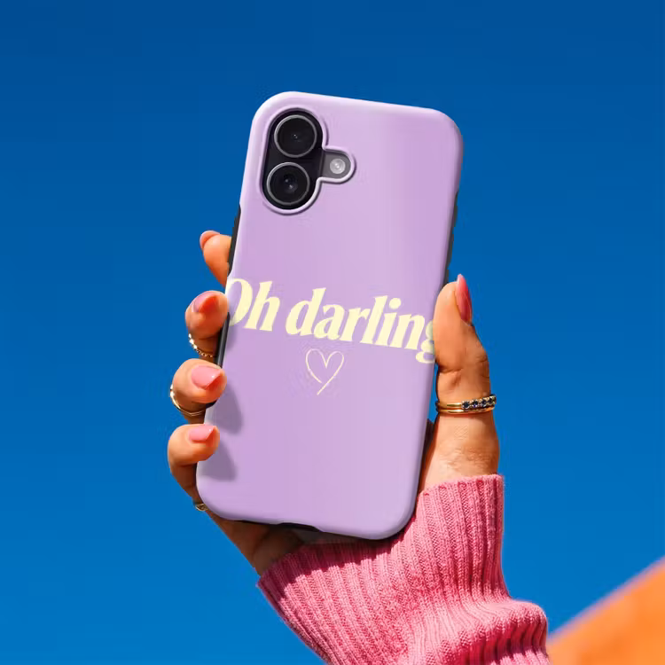 Oh darling - Hart - Paars Toughcase MagSafe Apple iPhone 17 klein -Sfeer1V