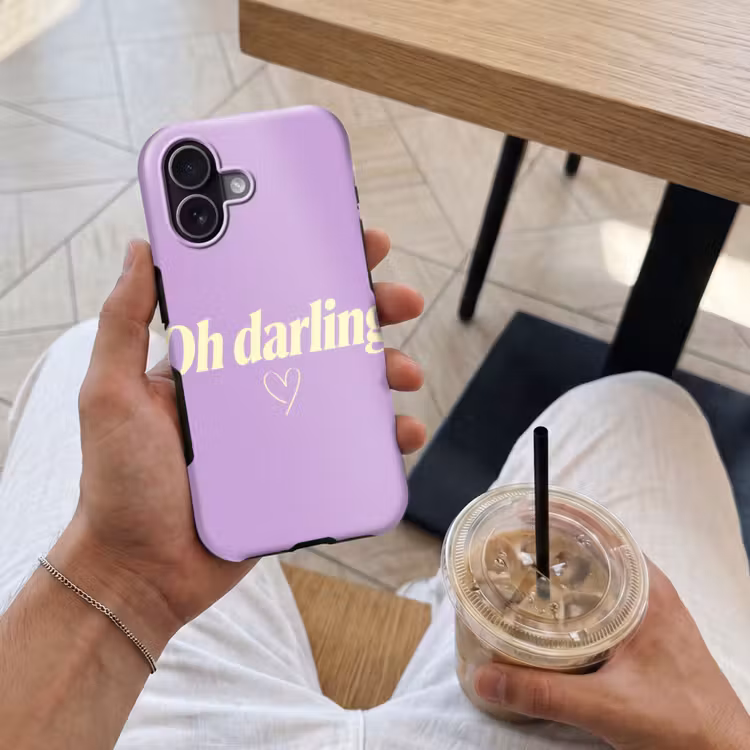 Oh darling - Hart - Paars Toughcase MagSafe Apple iPhone 17 klein -Sfeer1M