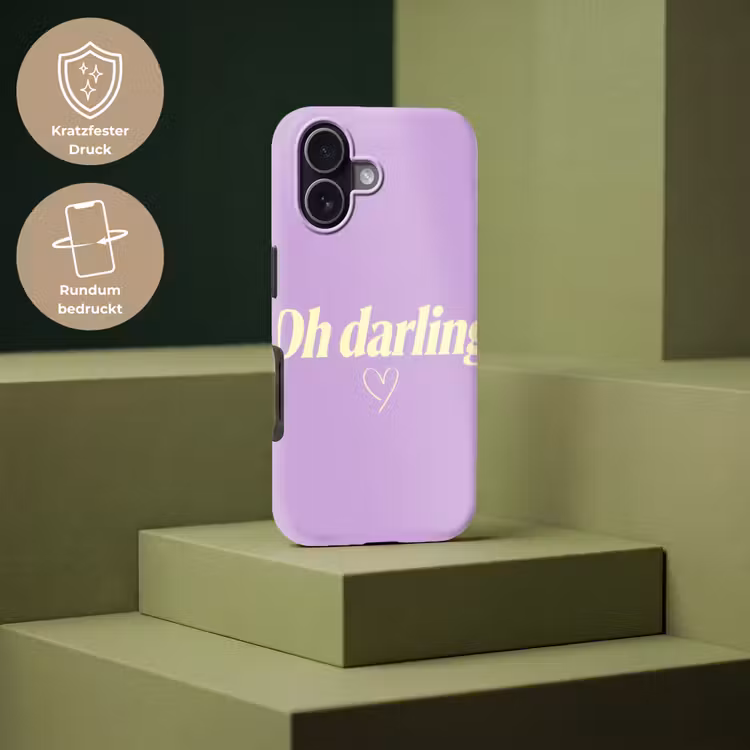 Oh darling - Hart - Paars Toughcase MagSafe Apple iPhone 17 klein -USP_PrintM_DE