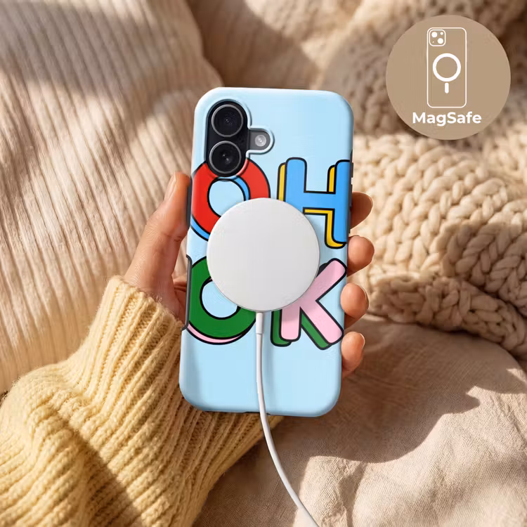 Oh ok - Blauw - Kleurrijk Toughcase MagSafe Apple iPhone 17 klein -USP_MagsafeV