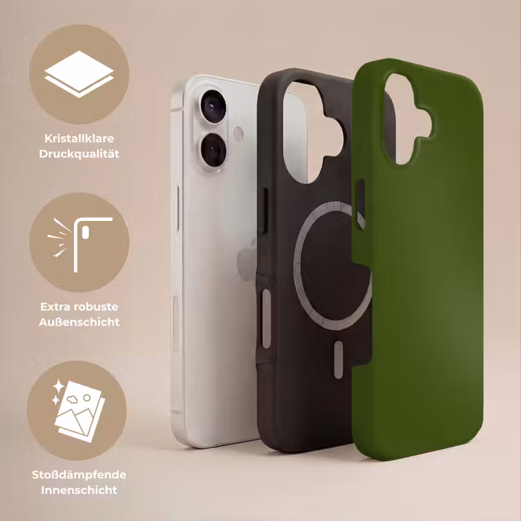 Olive - Drab - Groen Toughcase MagSafe Apple iPhone 17 klein 1017 -USP_Lagen_DE