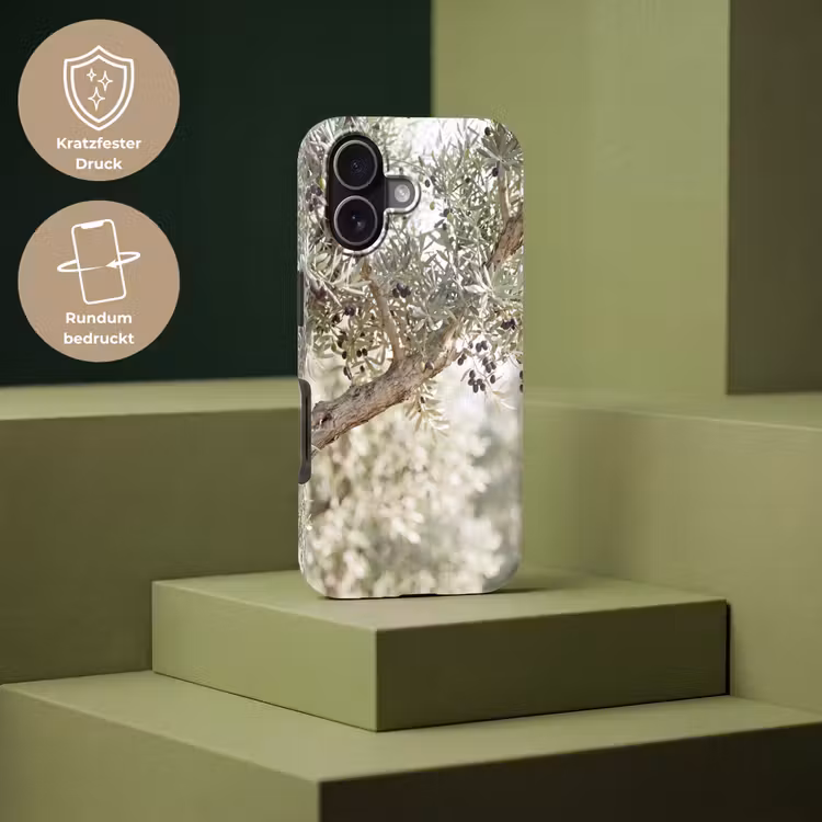Handyhülle Toughcase - Olivenbaum – Zweig – grün - Olijfboom - tak - groen Toughcase MagSafe Apple iPhone 17 klein