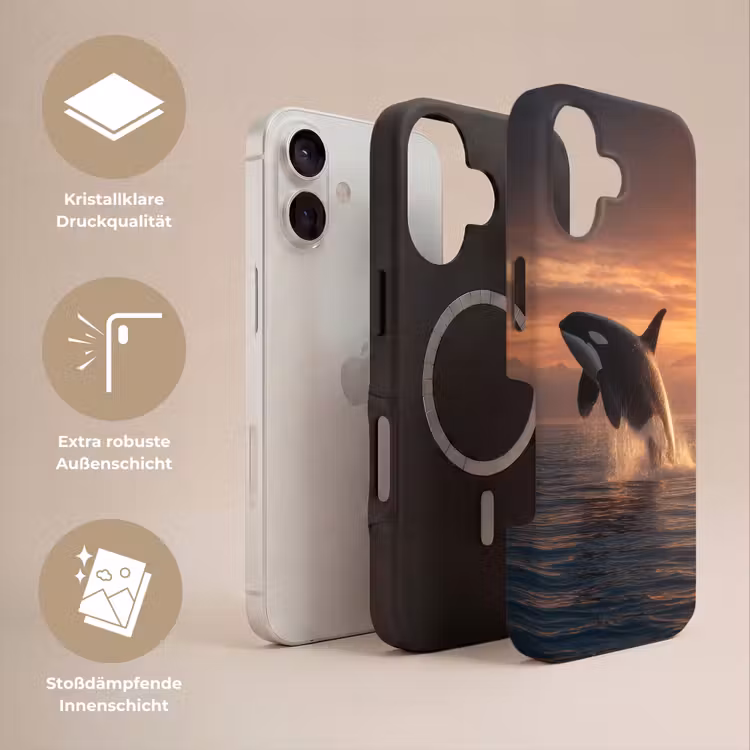 Orka - Zee - Zonsondergang Toughcase MagSafe Apple iPhone 17 klein -USP_Lagen_DE